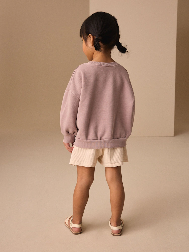 brown moon & sun crew neck sweatshirt & shorts set (3mths 7yrs) brown moon & sun crew neck sweatshirt & shorts set (3mths 7yrs)