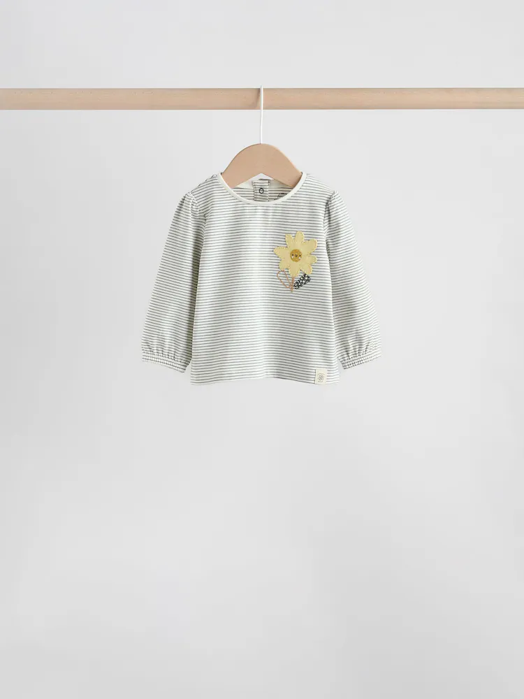 yellow flower/ stripe long sleeve top and leggings set 6 piece yellow flower/ stripe long sleeve top and leggings set 6 piece