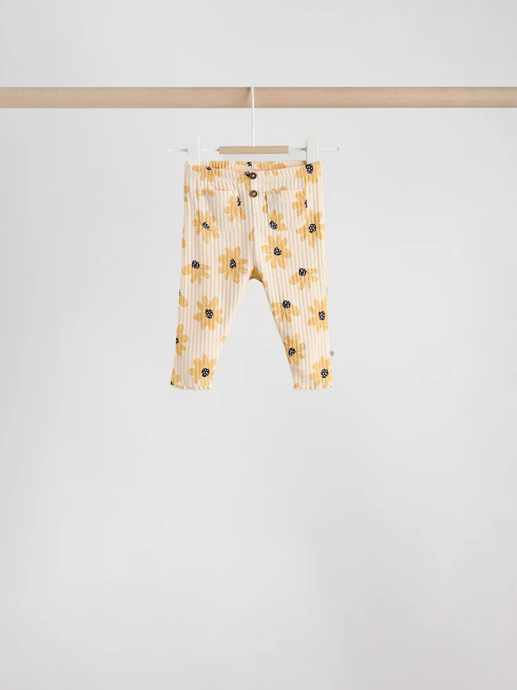 yellow flower/ stripe long sleeve top and leggings set 6 piece yellow flower/ stripe long sleeve top and leggings set 6 piece