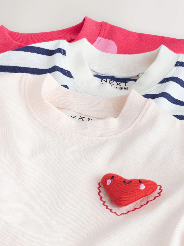 red hearts t shirts 3 pack (3mths 7yrs) red hearts t shirts 3 pack (3mths 7yrs)