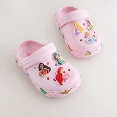 pink disney princess clogs