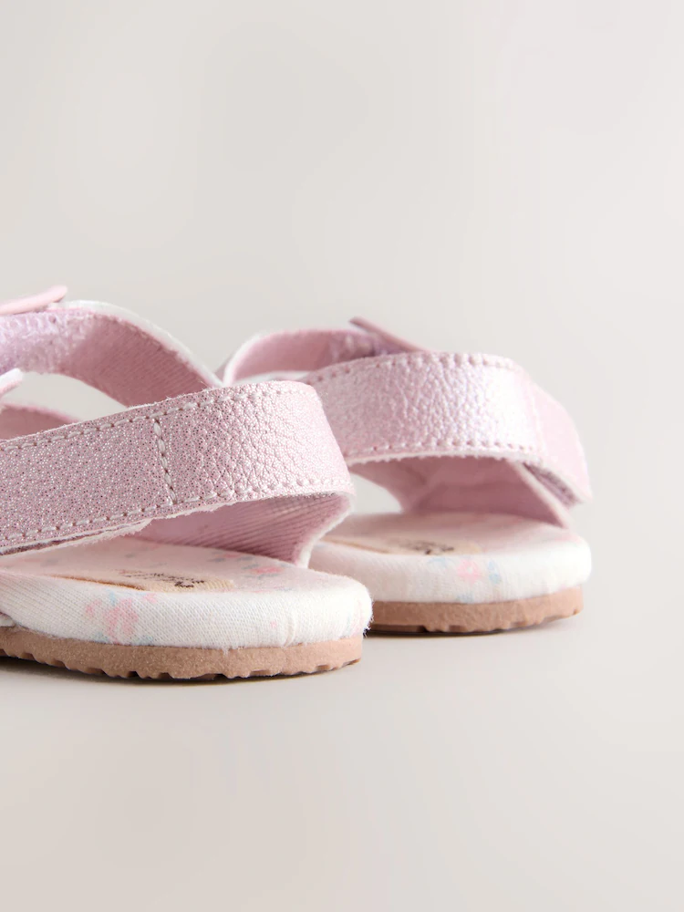 pink shimmer touch and fasten baby sandals (0 24mths) pink shimmer touch and fasten baby sandals (0 24mths)