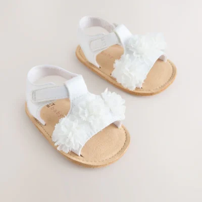 pink/neutral floral baby sandals (0 24mths) (copy)