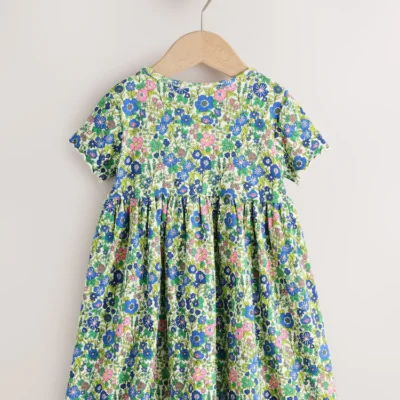 lilac daisy short sleeve ribbed dress (3mths 7yrs) (copy)