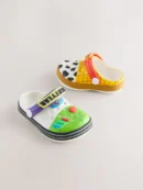 multi bright toy story clogs