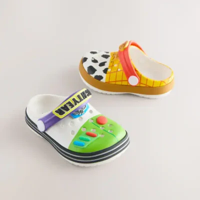 multi bright toy story clogs