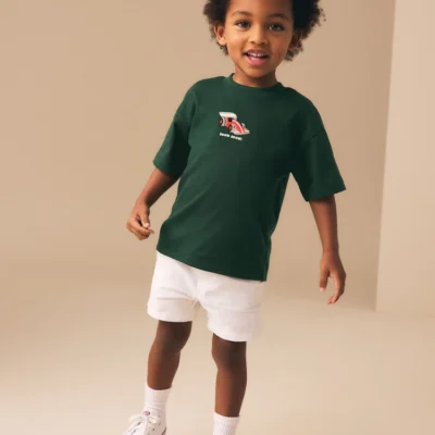 green giraffe short sleeve small graphic t shirt (3mths 7yrs) (copy)