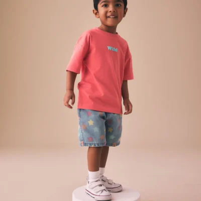 charcoal grey cool slogan short sleeve small graphic t shirt (3mths 7yrs) (copy)