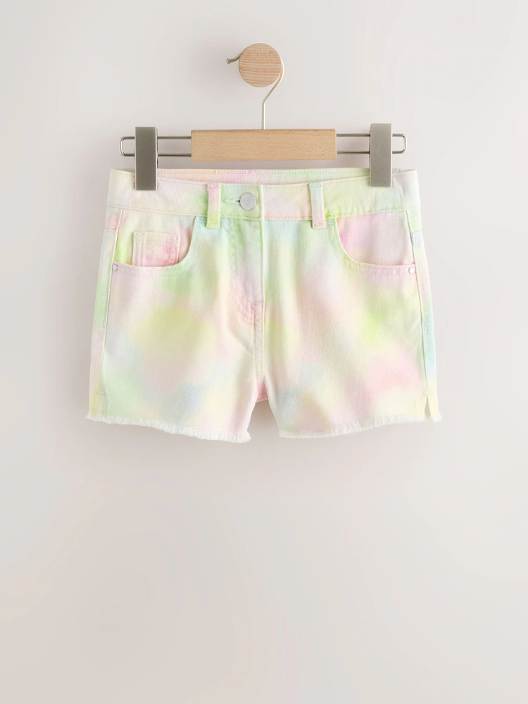 multi rainbow ombre regular length frayed edge denim shorts (3 16yrs) multi rainbow ombre regular length frayed edge denim shorts (3 16yrs)