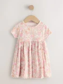 pink ballerina short sleeve ribbed dress (3mths 7yrs) (copy)