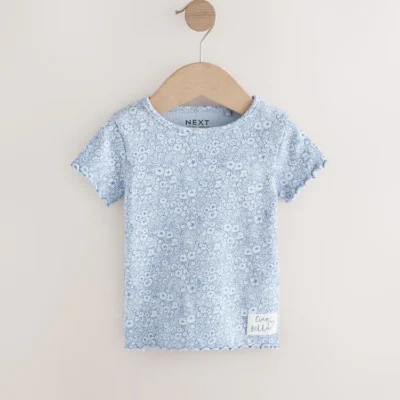 pink ribbed short sleeve tops 5 pack (3mths 7yrs) (copy)