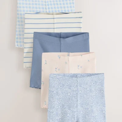 blue ribbed shorts 5 pack (3mths 7yrs)