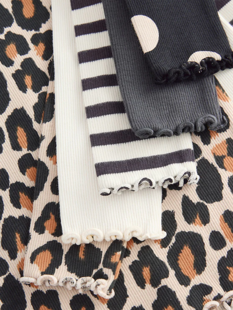 black/white long sleeve rib tops 5 pack (3mths 7yrs) black/white long sleeve rib tops 5 pack (3mths 7yrs)