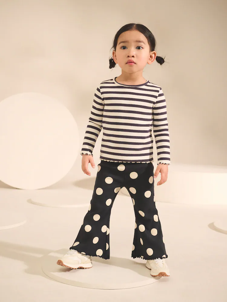 black/white long sleeve rib tops 5 pack (3mths 7yrs) black/white long sleeve rib tops 5 pack (3mths 7yrs)