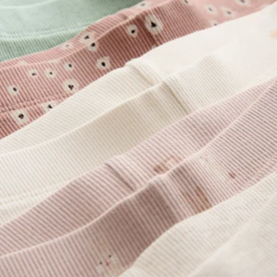 floral ribbed leggings 5 pack (3mths 7yrs)