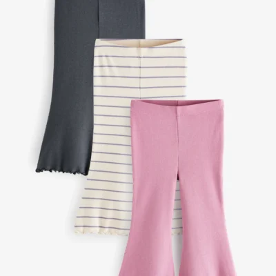 pink/floral flared leggings 3 pack (3mths 7yrs) (copy)