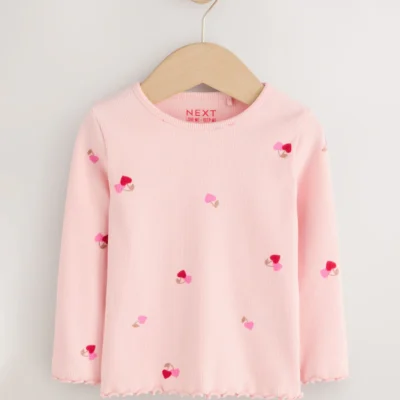 black/white long sleeve rib tops 5 pack (3mths 7yrs) (copy)