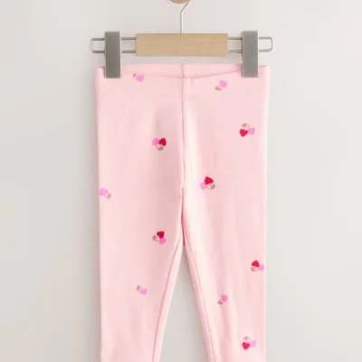 pink berry ribbed leggings 5 pack (3mths 7yrs)