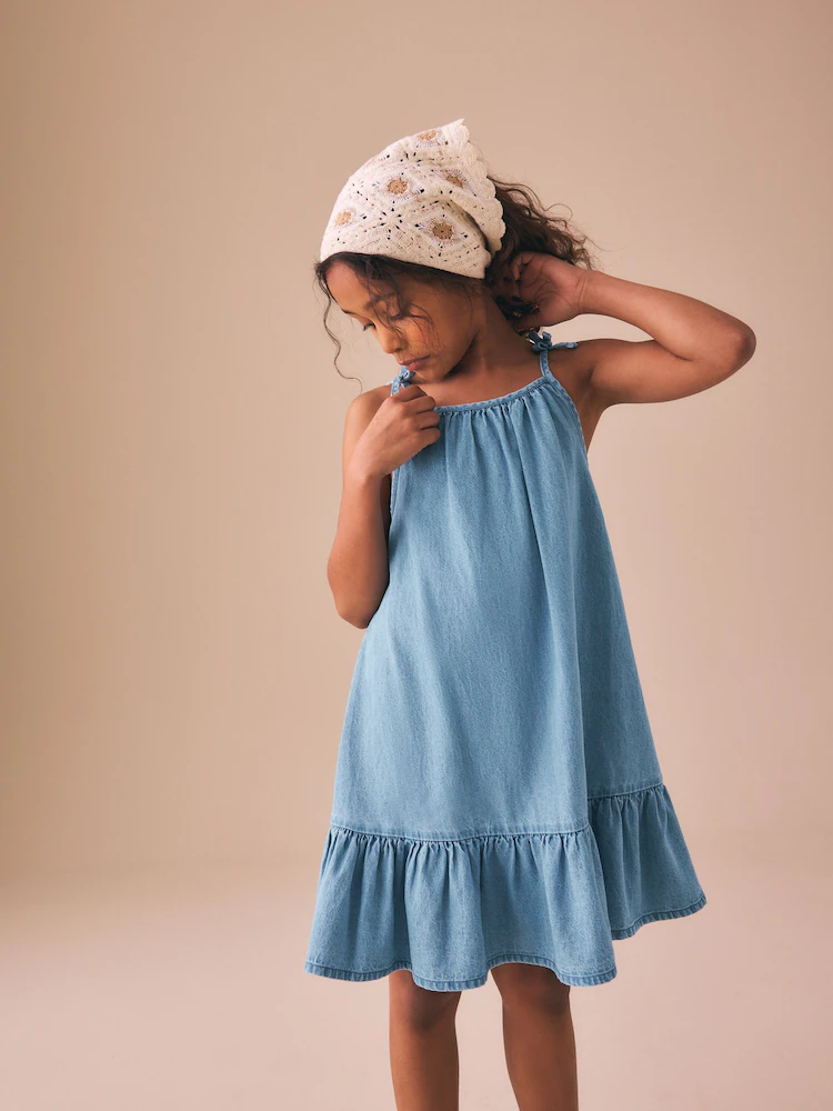 blue denim angel sleeve dress (3 16yrs) blue denim angel sleeve dress (3 16yrs)