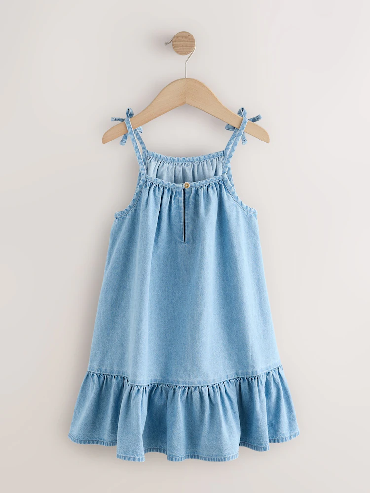 blue denim angel sleeve dress (3 16yrs) blue denim angel sleeve dress (3 16yrs)