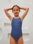 blue swirl double strap swimsuit (3 16yrs) (copy)