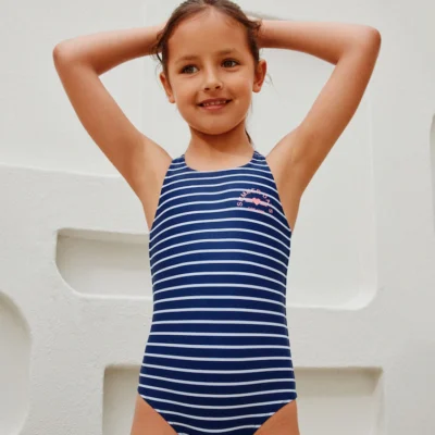 blue swirl double strap swimsuit (3 16yrs) (copy)