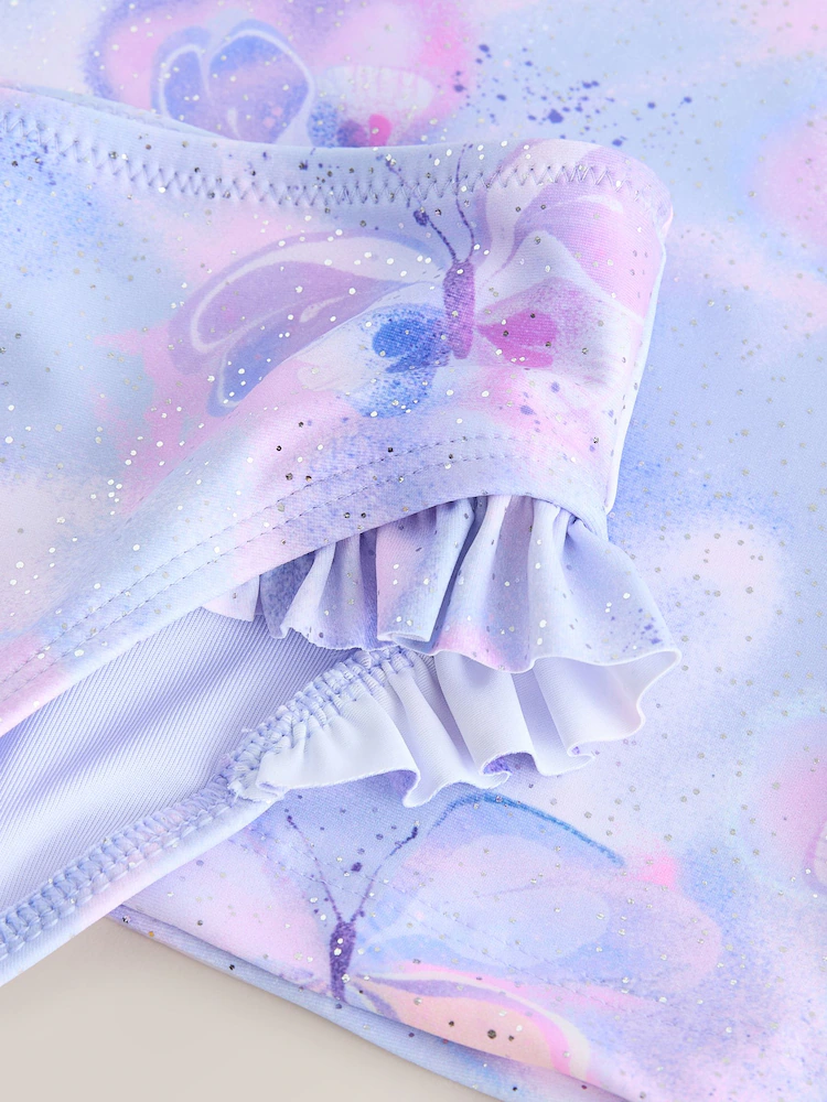 lilac purple butterfly foil short sleeved sunsafe swim set (3mths 10yrs) lilac purple butterfly foil short sleeved sunsafe swim set (3mths 10yrs)
