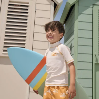 yellow short sleeve sunsafe rash vest and swim shorts set (3mths 7yrs) (copy)