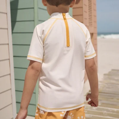 yellow short sleeve sunsafe rash vest and swim shorts set (3mths 7yrs) (copy)