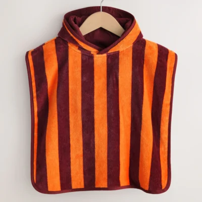 orange stripe towelling poncho (9mths 6yrs)