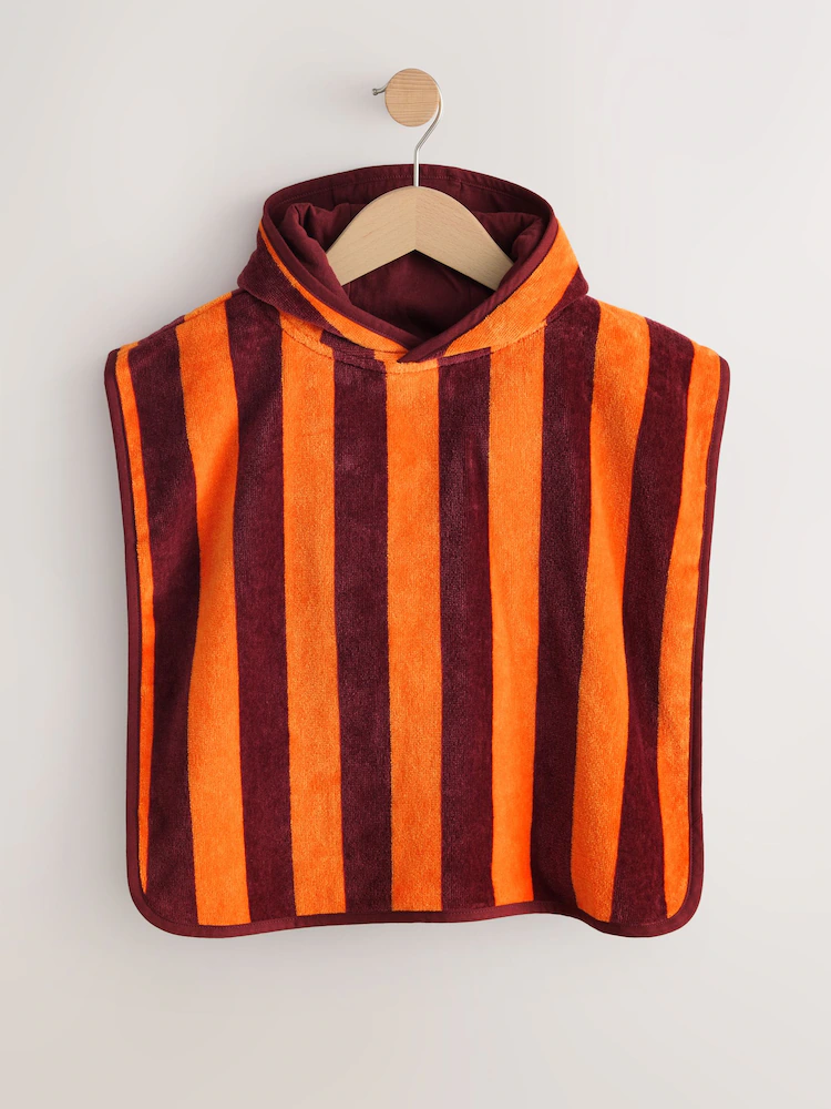 orange stripe towelling poncho (9mths 6yrs) orange stripe towelling poncho (9mths 6yrs)