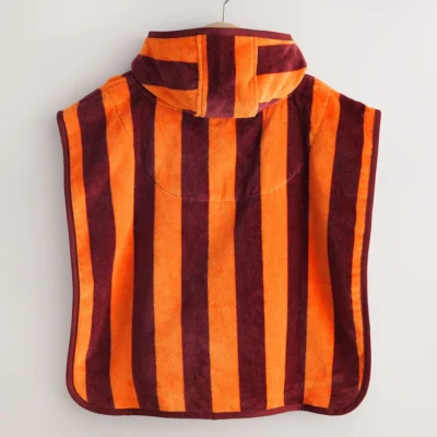 orange stripe towelling poncho (9mths 6yrs)
