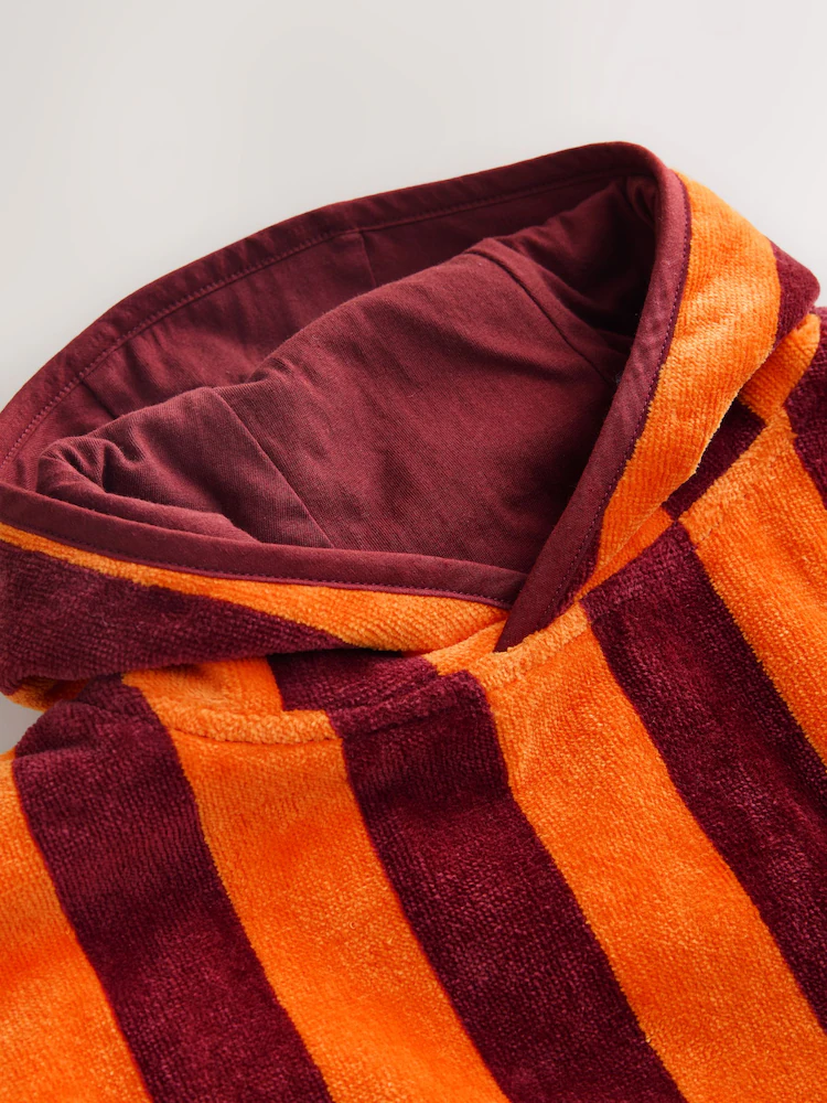 orange stripe towelling poncho (9mths 6yrs) orange stripe towelling poncho (9mths 6yrs)