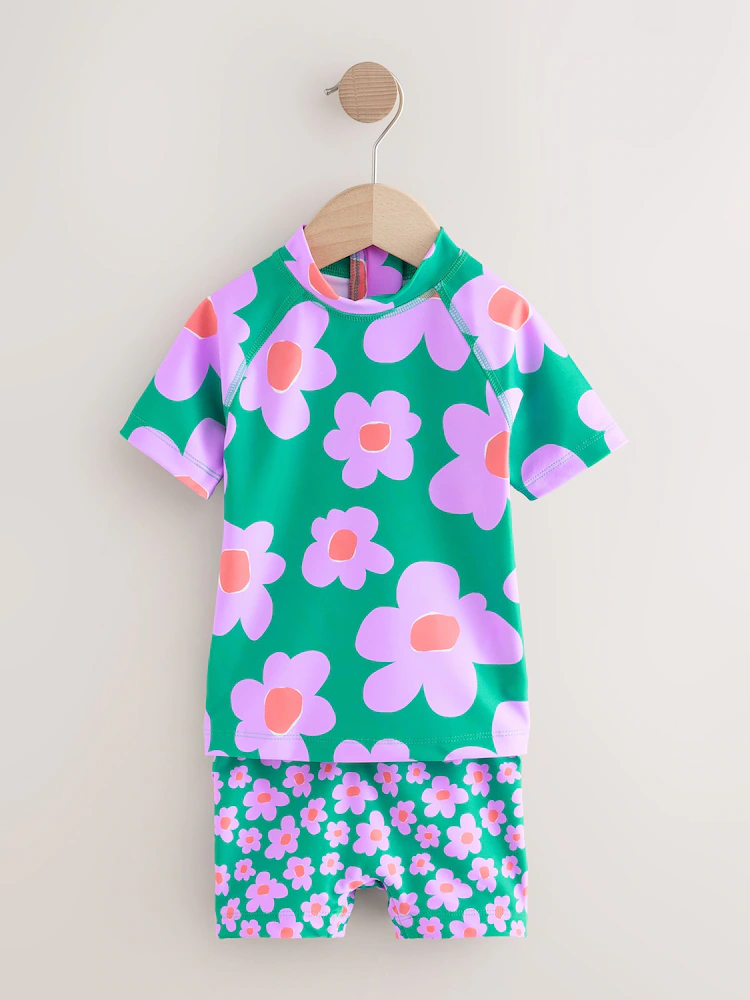 green stampy floal short sleeved sunsafe swim set (3mths 10yrs) green stampy floal short sleeved sunsafe swim set (3mths 10yrs)