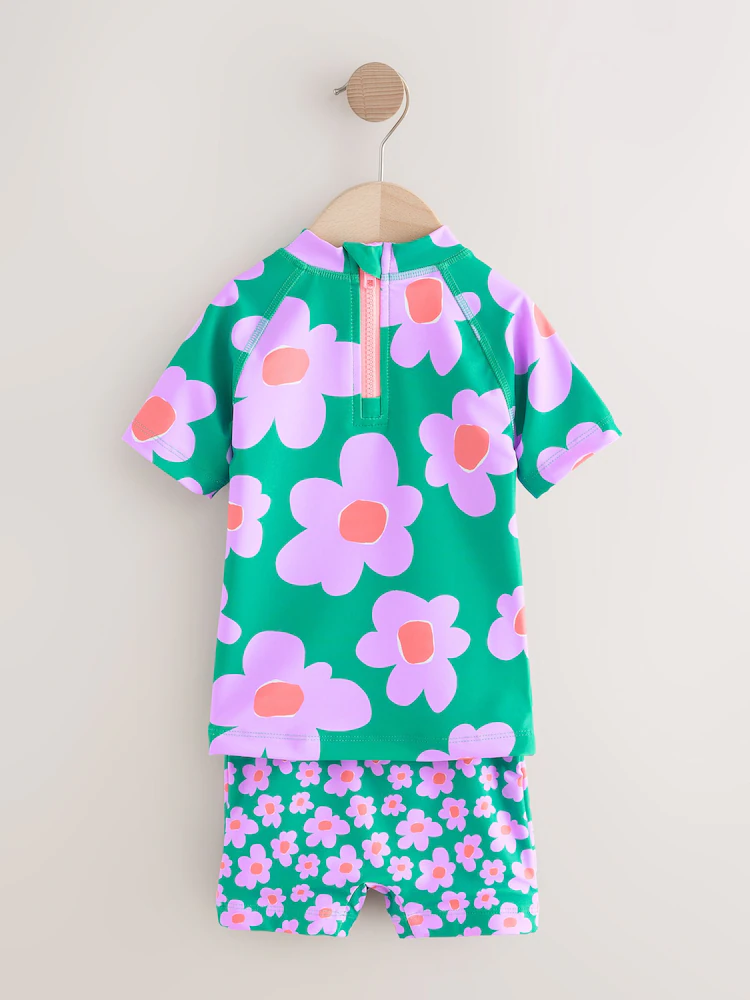 green stampy floal short sleeved sunsafe swim set (3mths 10yrs) green stampy floal short sleeved sunsafe swim set (3mths 10yrs)