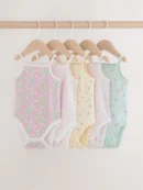pink/blue vest baby bodysuits 5 pack