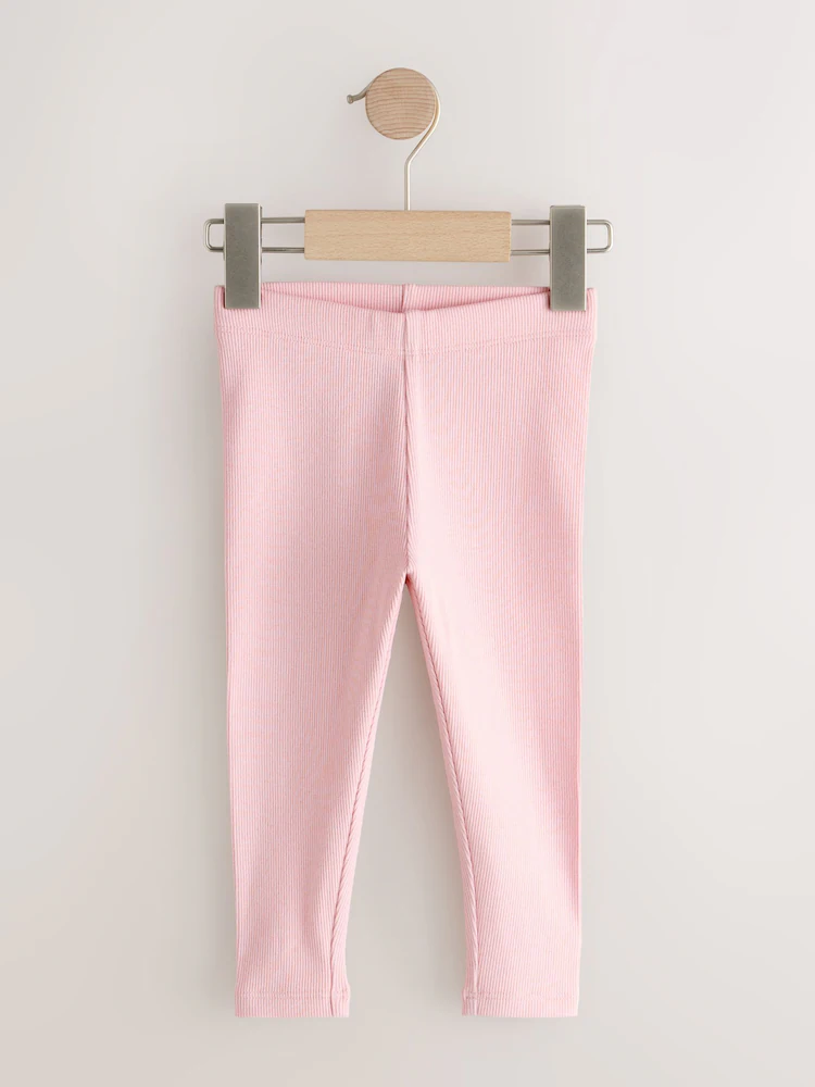 pink ribbed leggings 5 pack (3mths 7yrs) pink ribbed leggings 5 pack (3mths 7yrs)