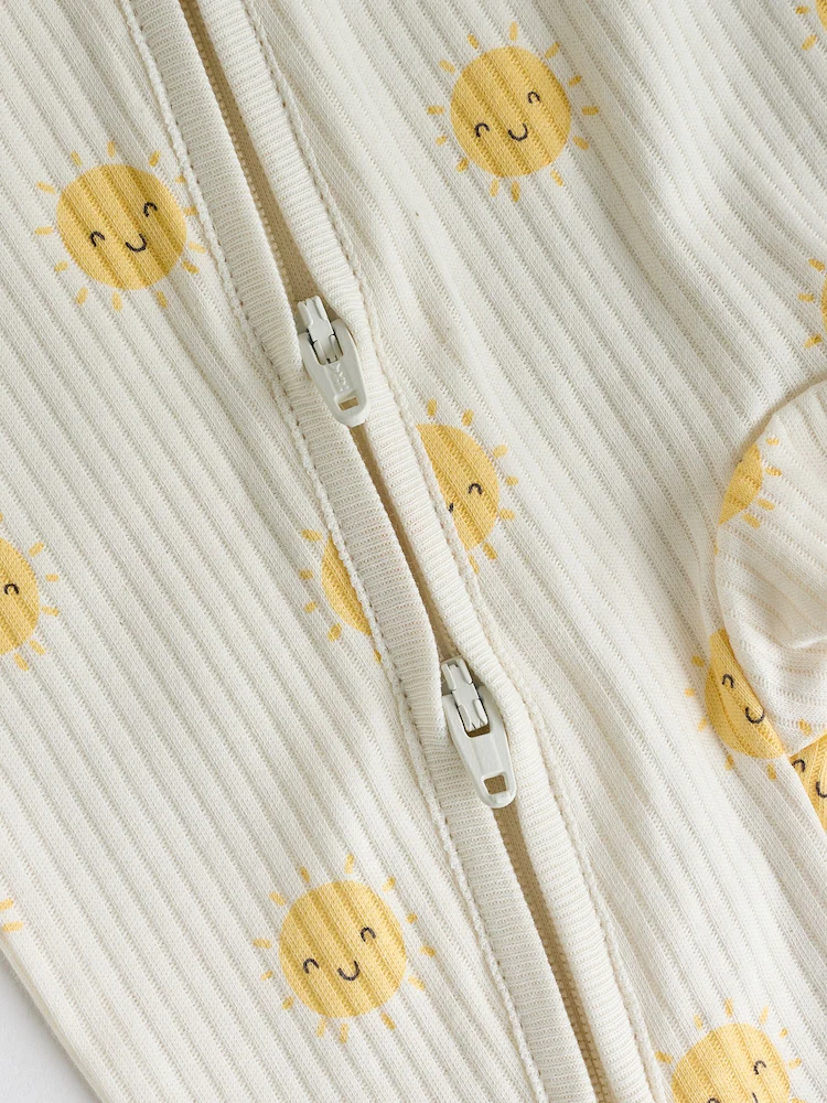 yellow/blue sunshine two way zip baby sleepsuits 3 pack (0mths 3yrs) yellow/blue sunshine two way zip baby sleepsuits 3 pack (0mths 3yrs)