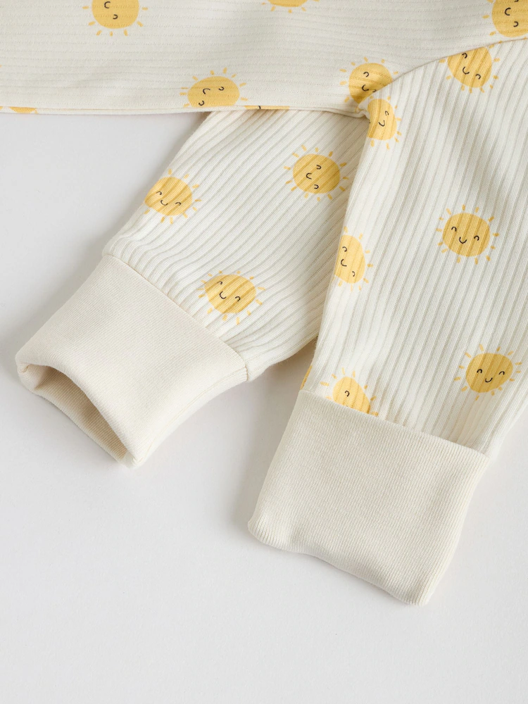yellow/blue sunshine two way zip baby sleepsuits 3 pack (0mths 3yrs) yellow/blue sunshine two way zip baby sleepsuits 3 pack (0mths 3yrs)