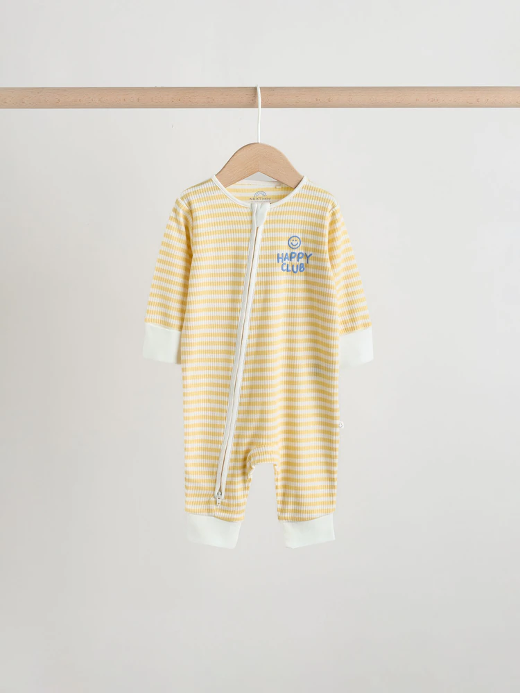 yellow/blue sunshine two way zip baby sleepsuits 3 pack (0mths 3yrs) yellow/blue sunshine two way zip baby sleepsuits 3 pack (0mths 3yrs)