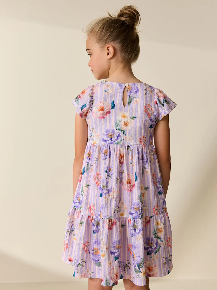 lilac floral angel sleeve crinkle dress (3 16yrs) lilac floral angel sleeve crinkle dress (3 16yrs)
