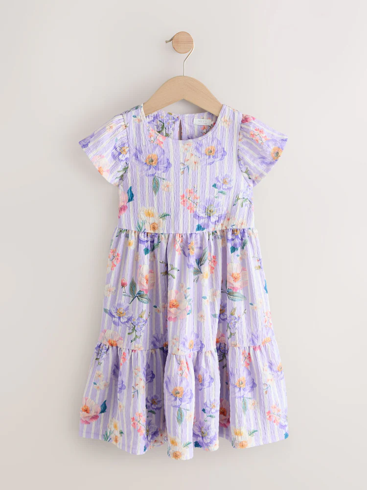 lilac floral angel sleeve crinkle dress (3 16yrs) lilac floral angel sleeve crinkle dress (3 16yrs)