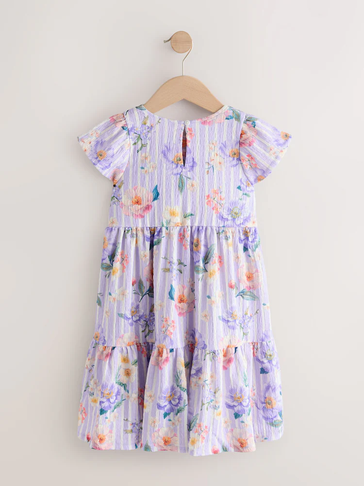 lilac floral angel sleeve crinkle dress (3 16yrs) lilac floral angel sleeve crinkle dress (3 16yrs)