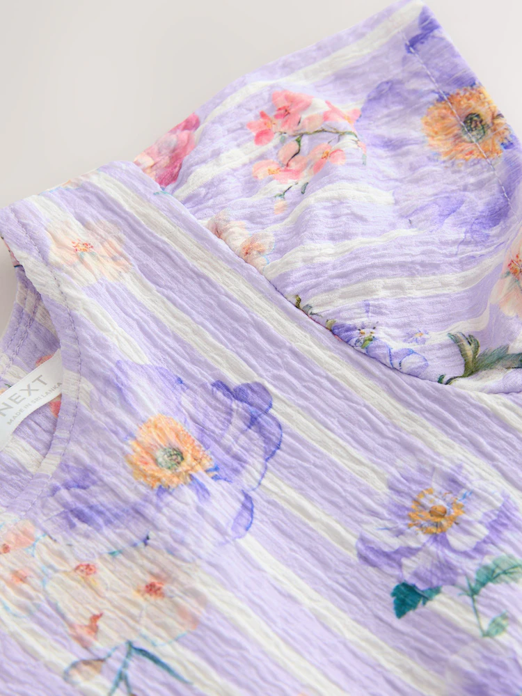 lilac floral angel sleeve crinkle dress (3 16yrs) lilac floral angel sleeve crinkle dress (3 16yrs)