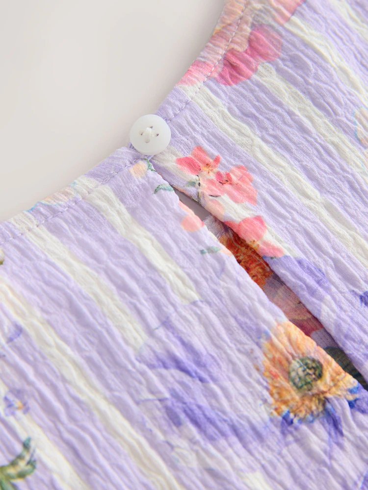 lilac floral angel sleeve crinkle dress (3 16yrs) lilac floral angel sleeve crinkle dress (3 16yrs)