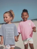 pink/orange top & cycle shorts set 2 pack (3mths 7yrs) (copy)