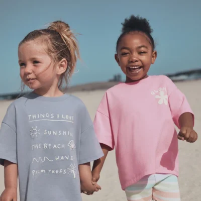 pink/orange top & cycle shorts set 2 pack (3mths 7yrs) (copy)