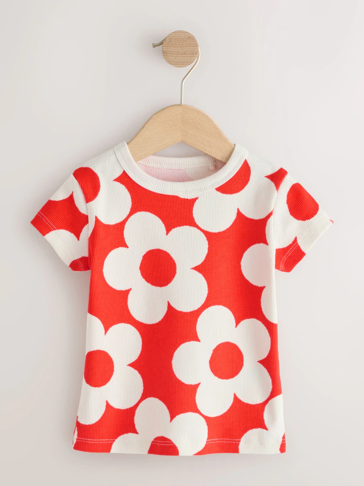 bright fruit ribbed short sleeve tops 5 pack (3mths 7yrs) bright fruit ribbed short sleeve tops 5 pack (3mths 7yrs)