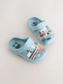 blue seaside clogs