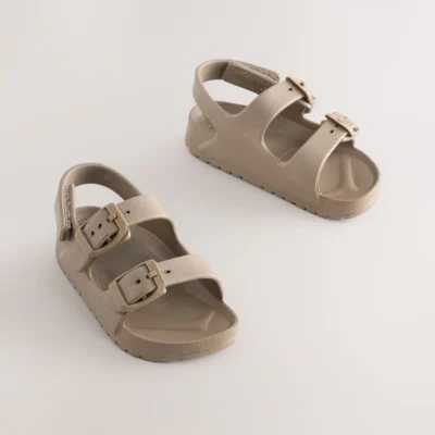 neutral double buckle ankle strap eva sandals